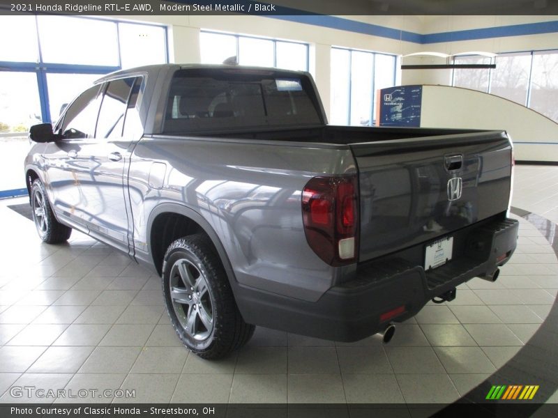 Modern Steel Metallic / Black 2021 Honda Ridgeline RTL-E AWD