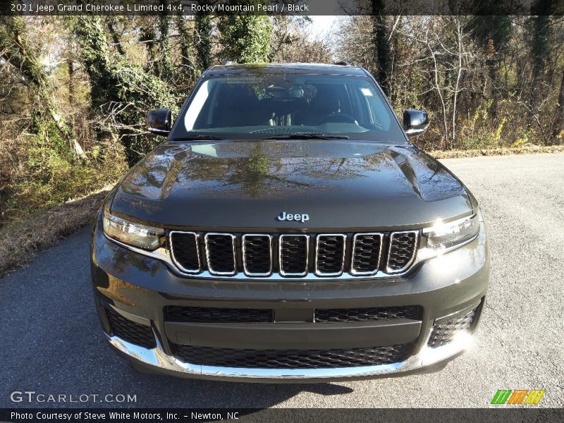 Rocky Mountain Pearl / Black 2021 Jeep Grand Cherokee L Limited 4x4
