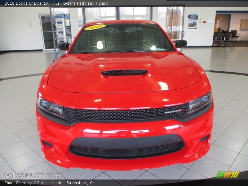 Octane Red Pearl / Black 2018 Dodge Charger SXT Plus