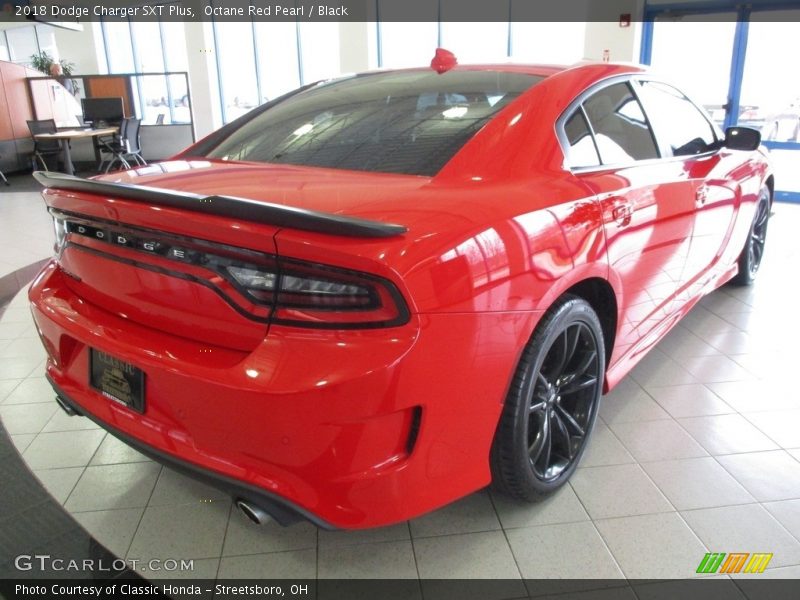 Octane Red Pearl / Black 2018 Dodge Charger SXT Plus