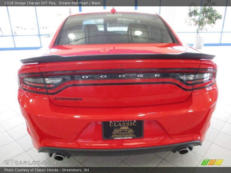 Octane Red Pearl / Black 2018 Dodge Charger SXT Plus
