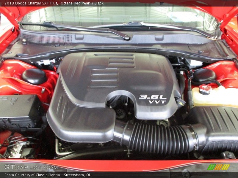 Octane Red Pearl / Black 2018 Dodge Charger SXT Plus