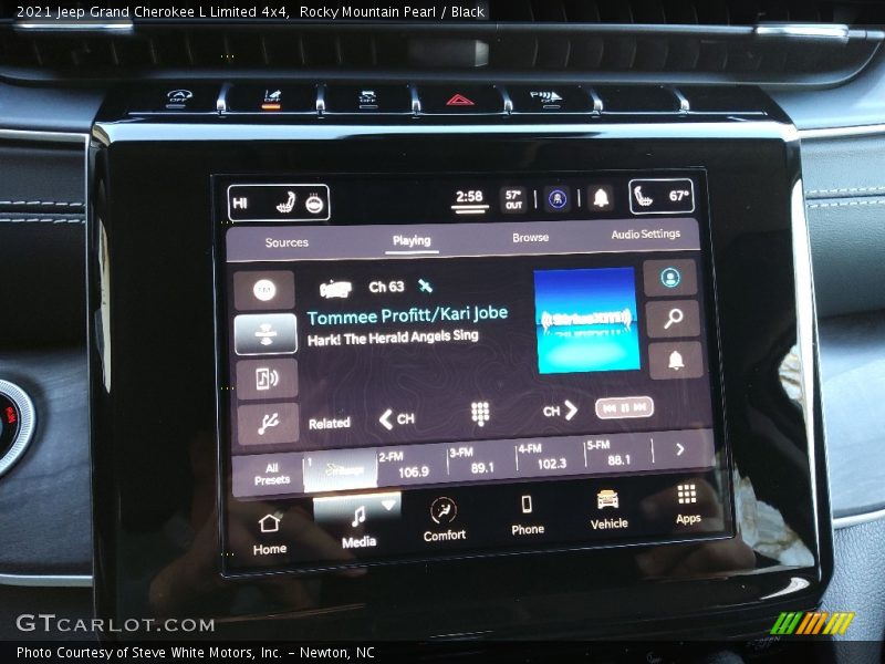 Rocky Mountain Pearl / Black 2021 Jeep Grand Cherokee L Limited 4x4