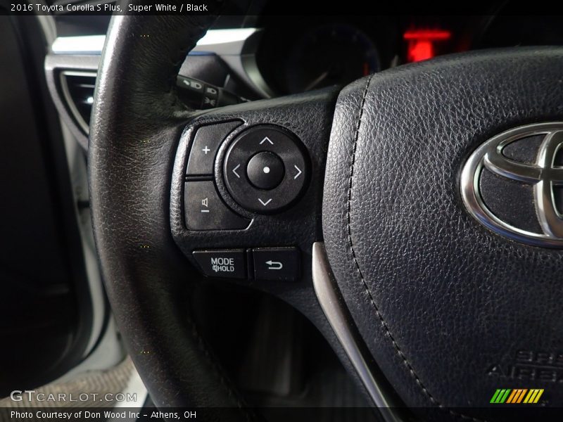 Super White / Black 2016 Toyota Corolla S Plus