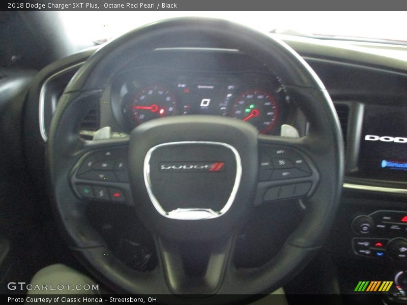 Octane Red Pearl / Black 2018 Dodge Charger SXT Plus