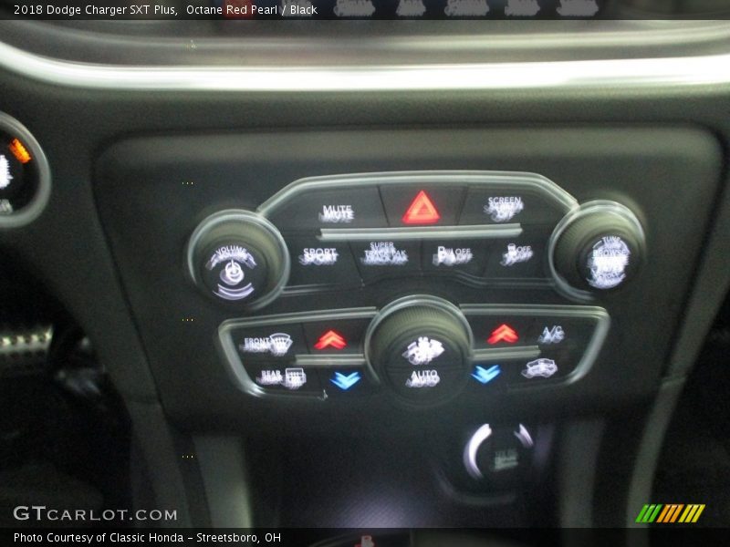 Octane Red Pearl / Black 2018 Dodge Charger SXT Plus
