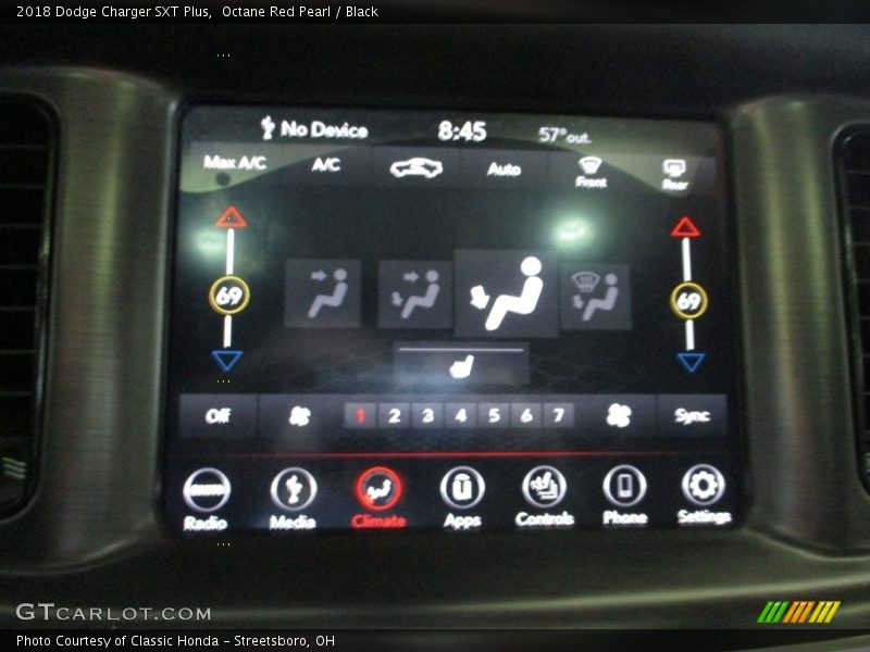 Octane Red Pearl / Black 2018 Dodge Charger SXT Plus