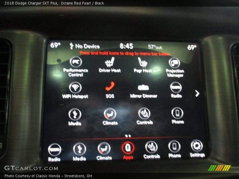 Octane Red Pearl / Black 2018 Dodge Charger SXT Plus