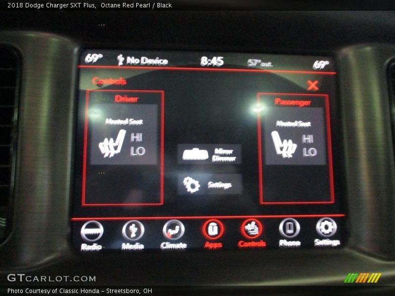 Octane Red Pearl / Black 2018 Dodge Charger SXT Plus