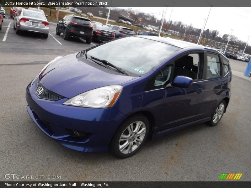 Blue Sensation Pearl / Sport Black 2009 Honda Fit Sport