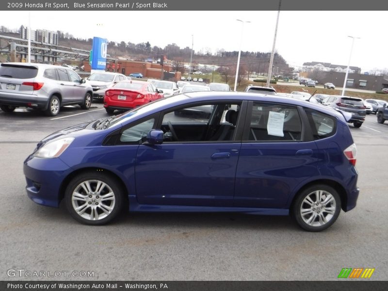 Blue Sensation Pearl / Sport Black 2009 Honda Fit Sport