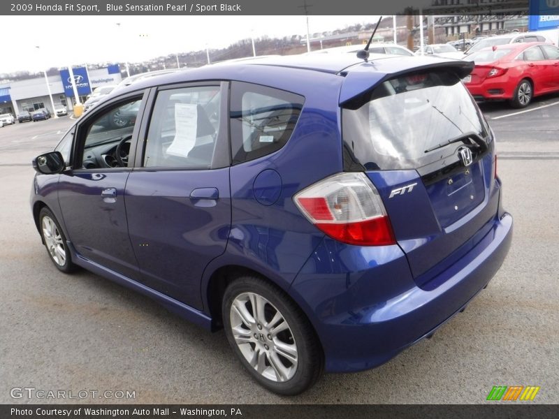 Blue Sensation Pearl / Sport Black 2009 Honda Fit Sport