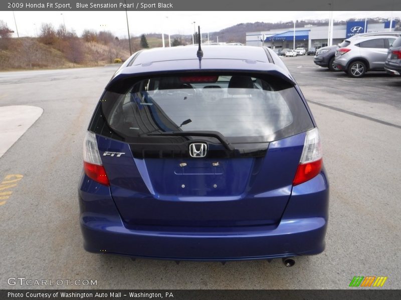 Blue Sensation Pearl / Sport Black 2009 Honda Fit Sport
