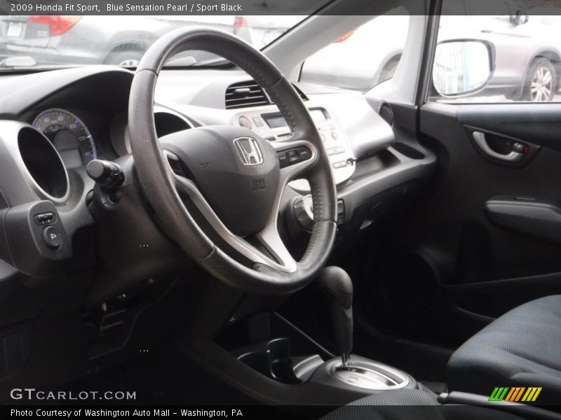 Blue Sensation Pearl / Sport Black 2009 Honda Fit Sport