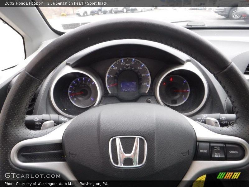 Blue Sensation Pearl / Sport Black 2009 Honda Fit Sport