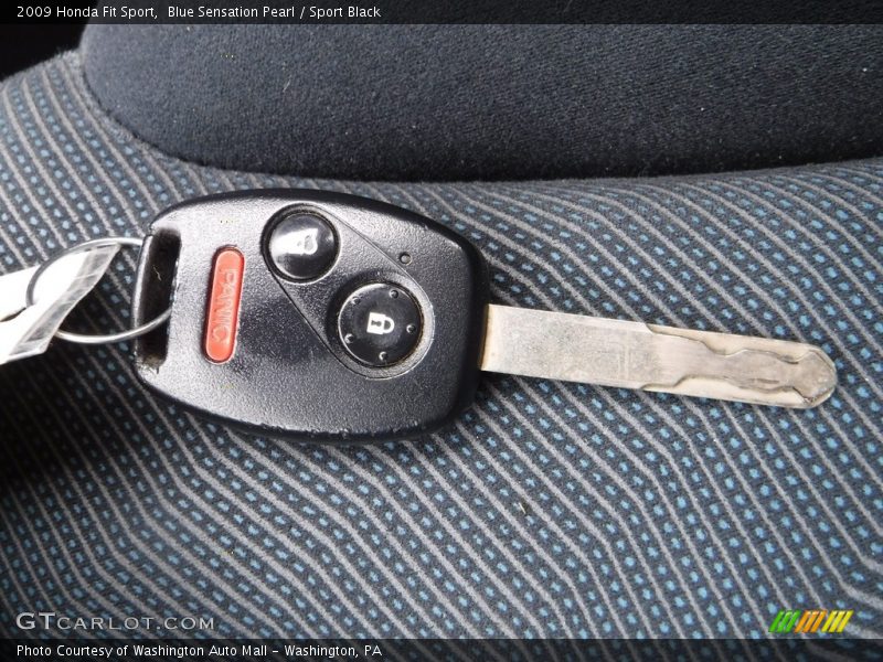 Blue Sensation Pearl / Sport Black 2009 Honda Fit Sport