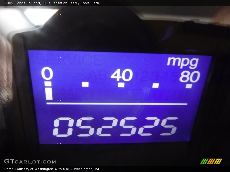 Blue Sensation Pearl / Sport Black 2009 Honda Fit Sport