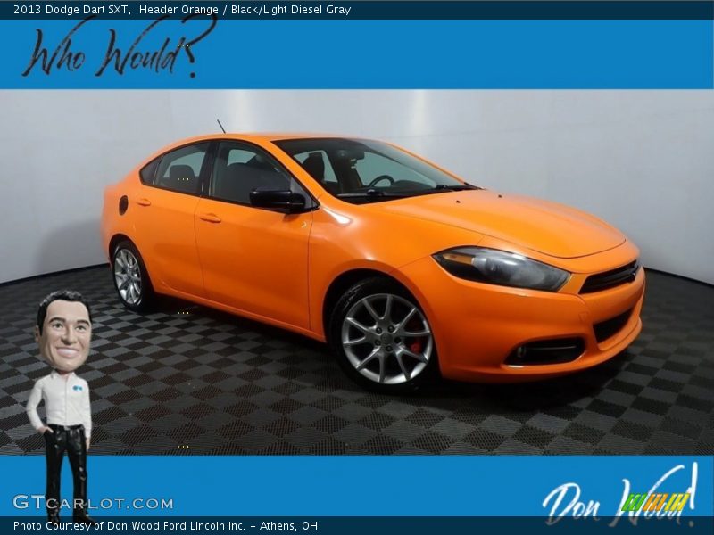 Header Orange / Black/Light Diesel Gray 2013 Dodge Dart SXT