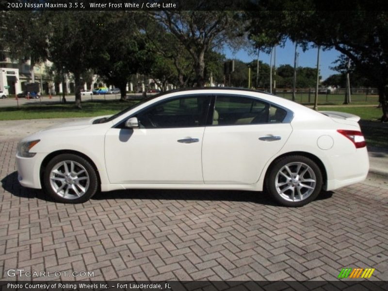 Winter Frost White / Caffe Latte 2010 Nissan Maxima 3.5 S
