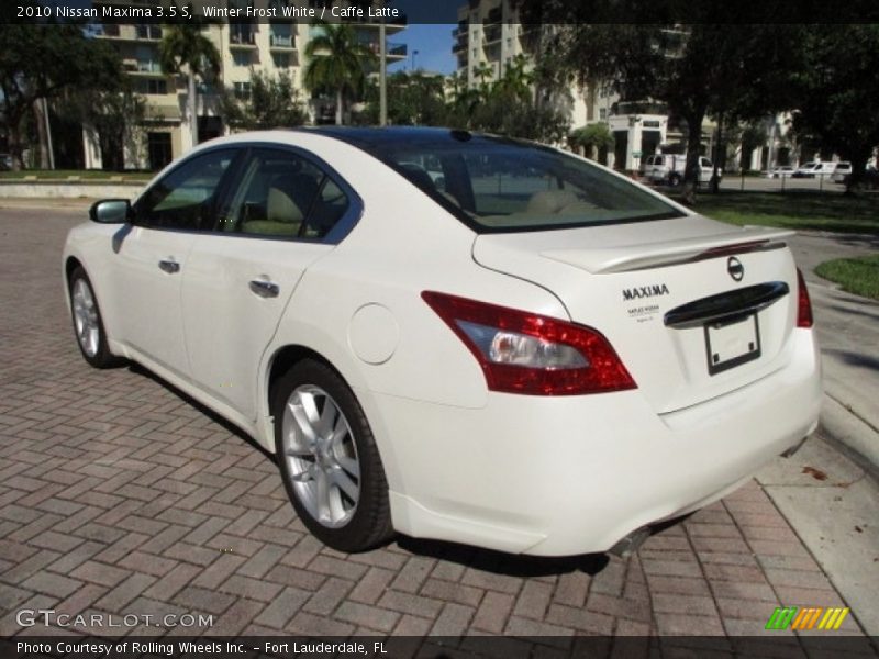 Winter Frost White / Caffe Latte 2010 Nissan Maxima 3.5 S