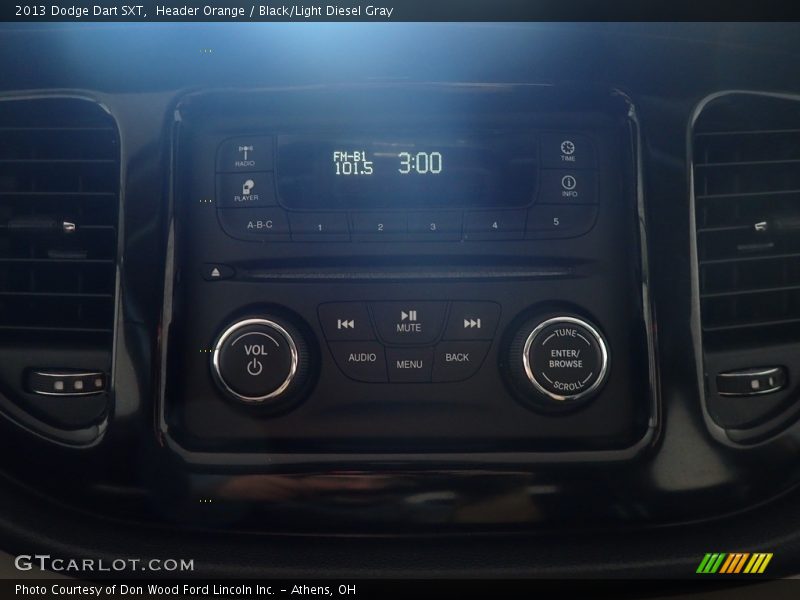 Header Orange / Black/Light Diesel Gray 2013 Dodge Dart SXT