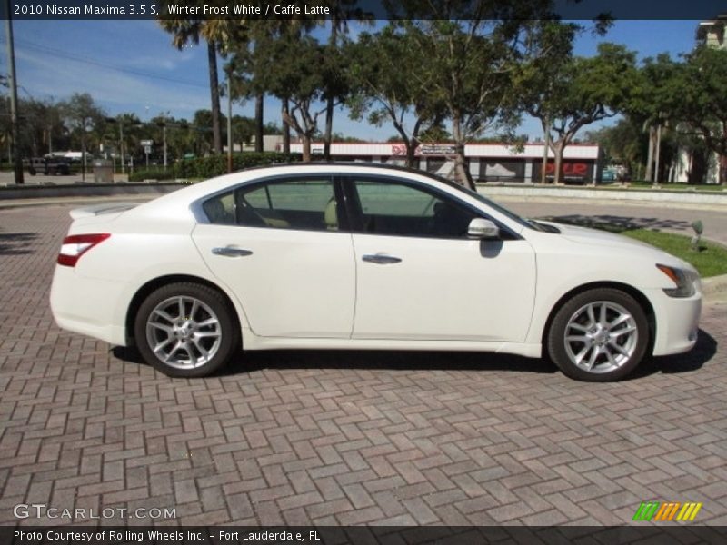 Winter Frost White / Caffe Latte 2010 Nissan Maxima 3.5 S
