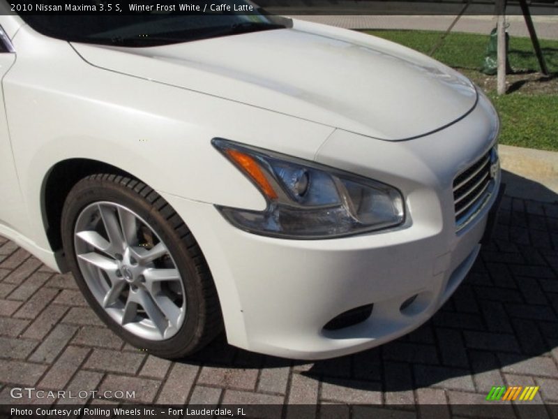 Winter Frost White / Caffe Latte 2010 Nissan Maxima 3.5 S