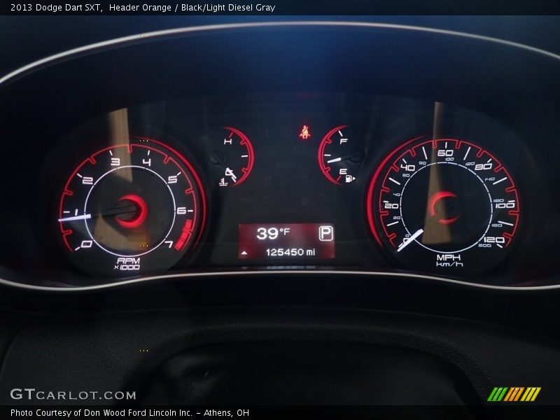 Header Orange / Black/Light Diesel Gray 2013 Dodge Dart SXT