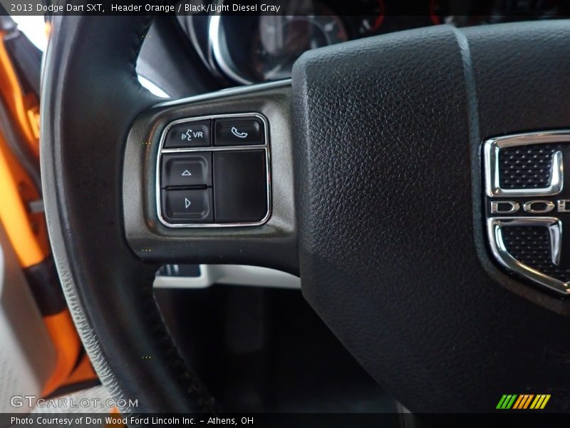 Header Orange / Black/Light Diesel Gray 2013 Dodge Dart SXT