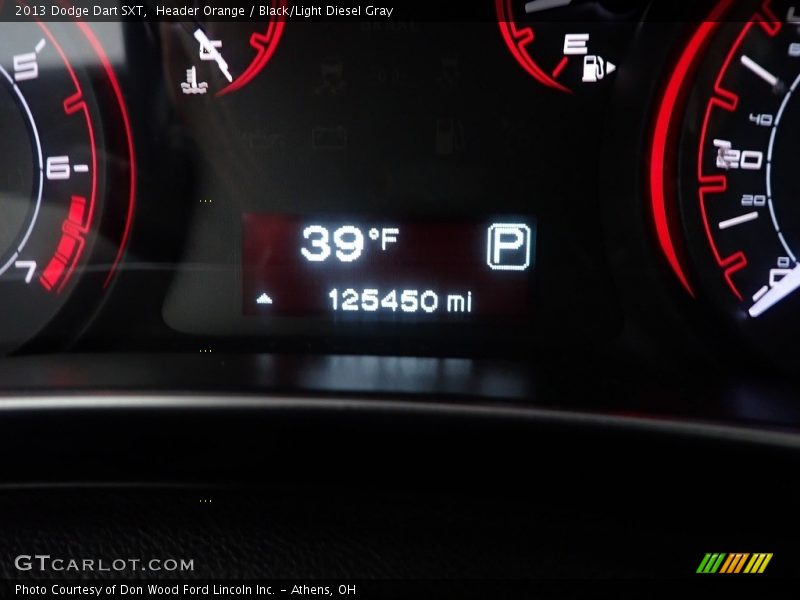 Header Orange / Black/Light Diesel Gray 2013 Dodge Dart SXT