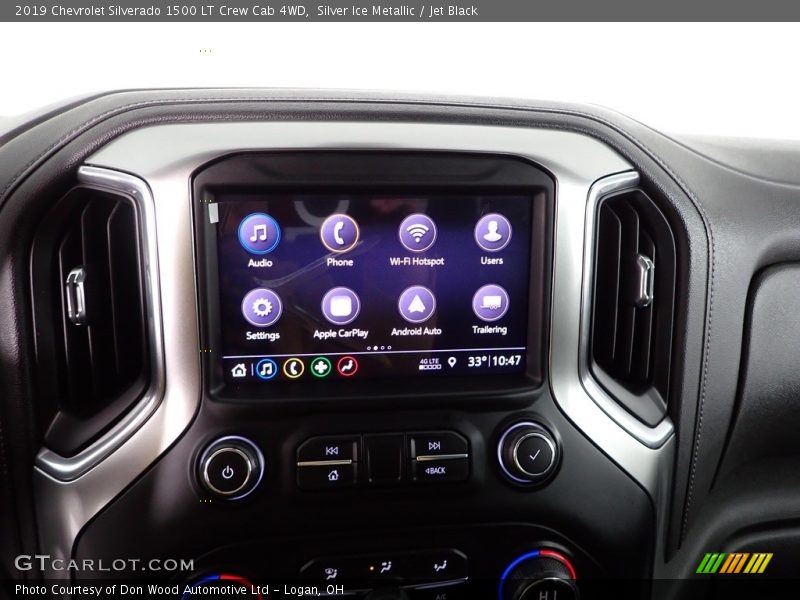 Silver Ice Metallic / Jet Black 2019 Chevrolet Silverado 1500 LT Crew Cab 4WD
