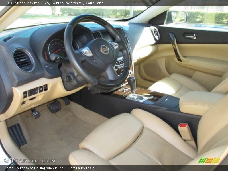 Winter Frost White / Caffe Latte 2010 Nissan Maxima 3.5 S