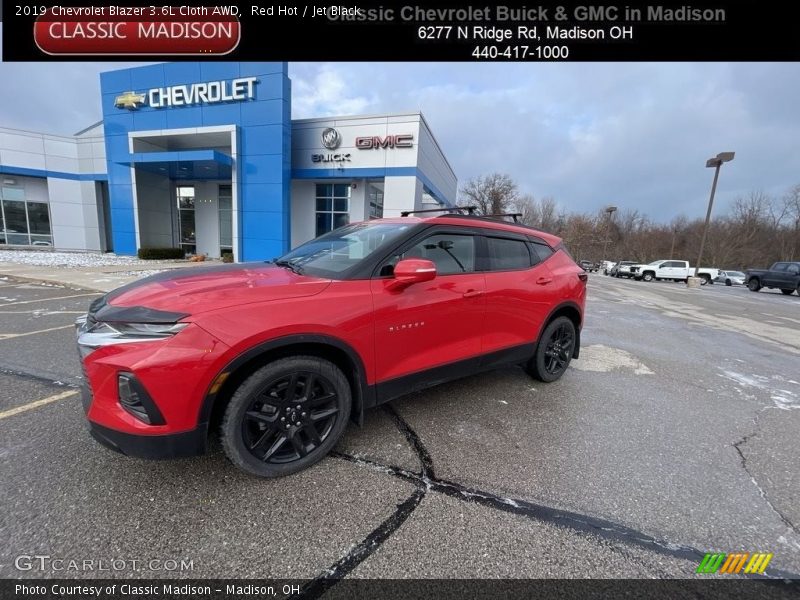 Red Hot / Jet Black 2019 Chevrolet Blazer 3.6L Cloth AWD