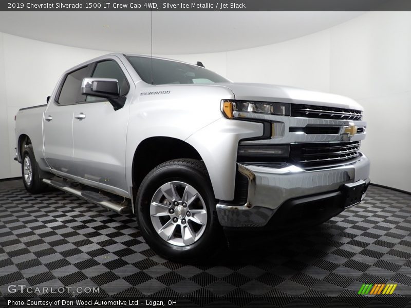 Silver Ice Metallic / Jet Black 2019 Chevrolet Silverado 1500 LT Crew Cab 4WD