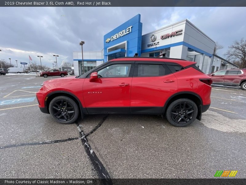 Red Hot / Jet Black 2019 Chevrolet Blazer 3.6L Cloth AWD