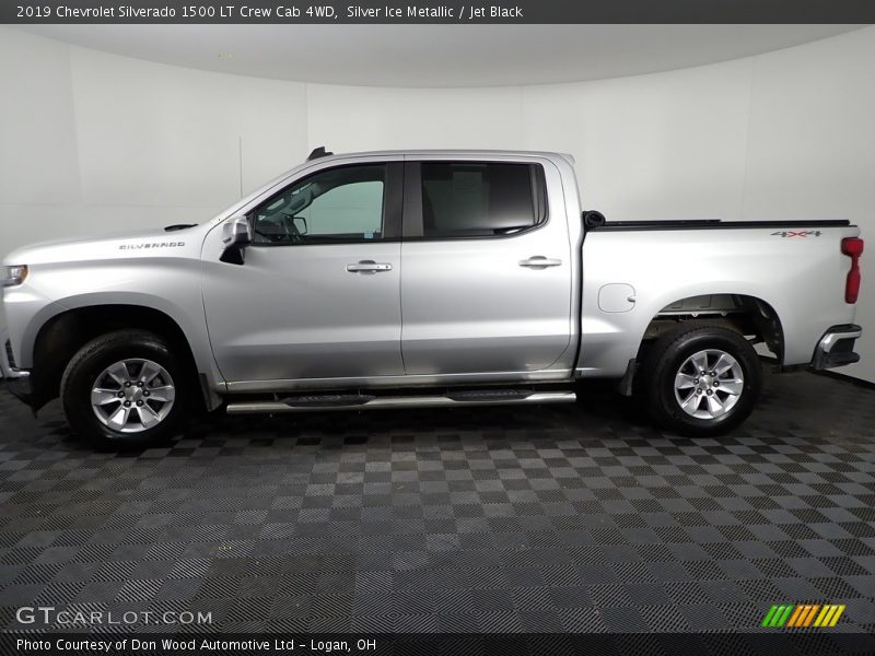Silver Ice Metallic / Jet Black 2019 Chevrolet Silverado 1500 LT Crew Cab 4WD