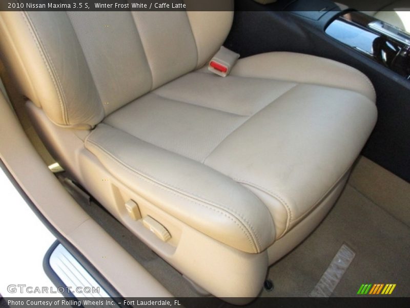 Winter Frost White / Caffe Latte 2010 Nissan Maxima 3.5 S
