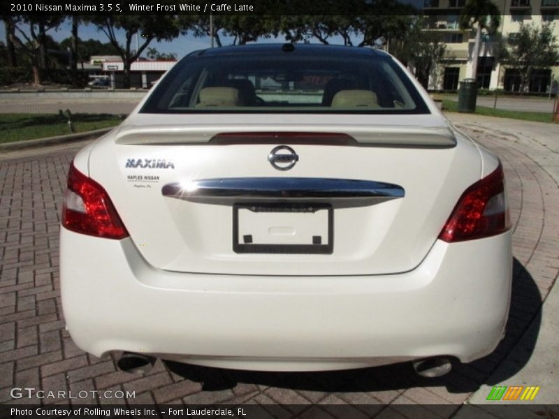 Winter Frost White / Caffe Latte 2010 Nissan Maxima 3.5 S