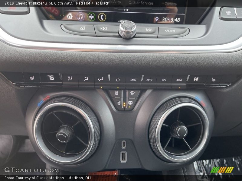 Red Hot / Jet Black 2019 Chevrolet Blazer 3.6L Cloth AWD