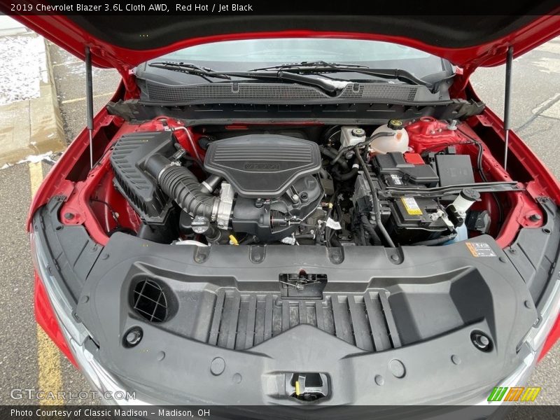 Red Hot / Jet Black 2019 Chevrolet Blazer 3.6L Cloth AWD