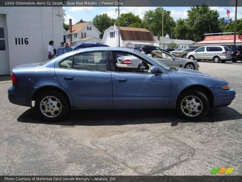 Opal Blue Metallic / Pewter Gray 1999 Oldsmobile Alero GL Sedan