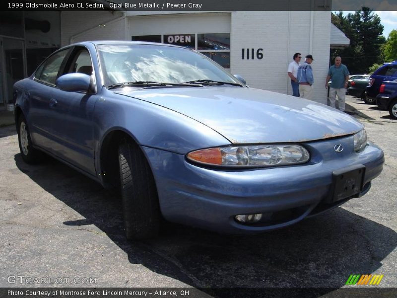 Opal Blue Metallic / Pewter Gray 1999 Oldsmobile Alero GL Sedan