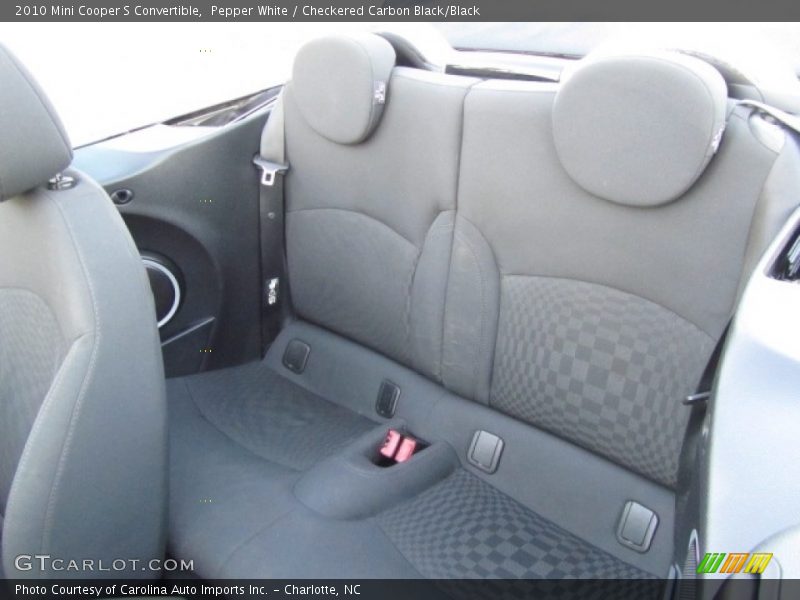 Pepper White / Checkered Carbon Black/Black 2010 Mini Cooper S Convertible