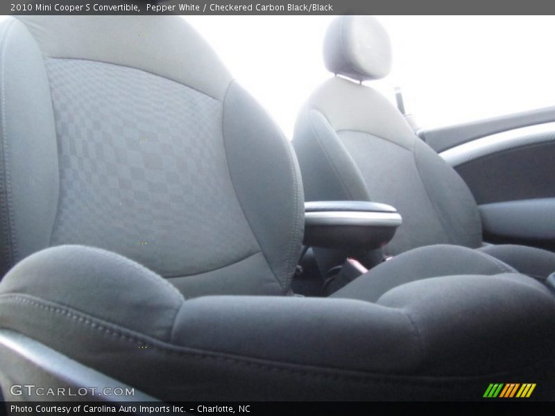 Pepper White / Checkered Carbon Black/Black 2010 Mini Cooper S Convertible