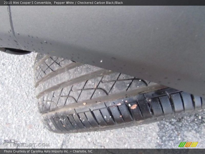 Pepper White / Checkered Carbon Black/Black 2010 Mini Cooper S Convertible