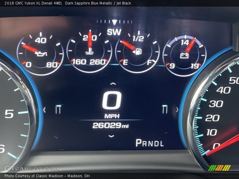 Dark Sapphire Blue Metallic / Jet Black 2018 GMC Yukon XL Denali 4WD