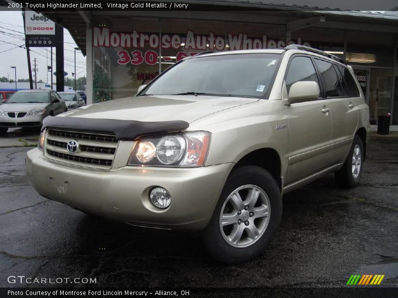 Vintage Gold Metallic / Ivory 2001 Toyota Highlander Limited