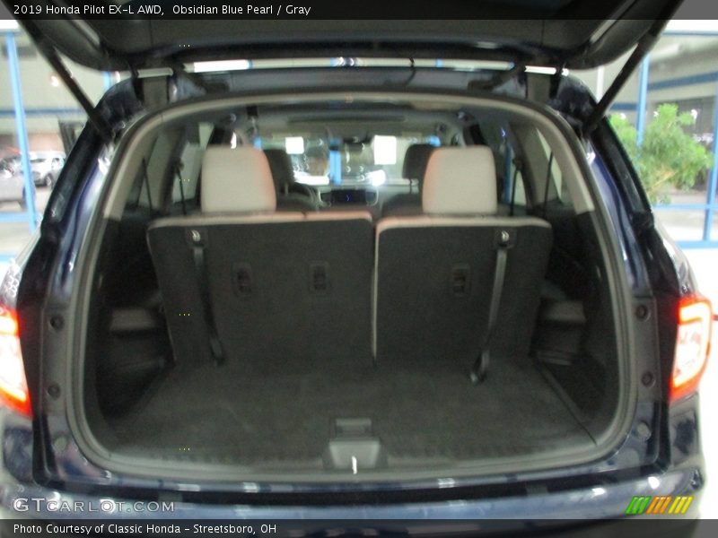Obsidian Blue Pearl / Gray 2019 Honda Pilot EX-L AWD