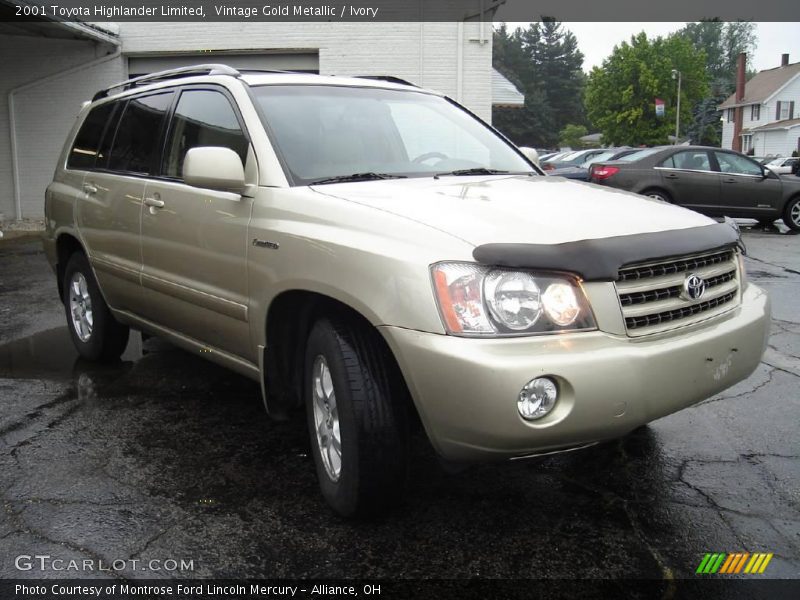 Vintage Gold Metallic / Ivory 2001 Toyota Highlander Limited