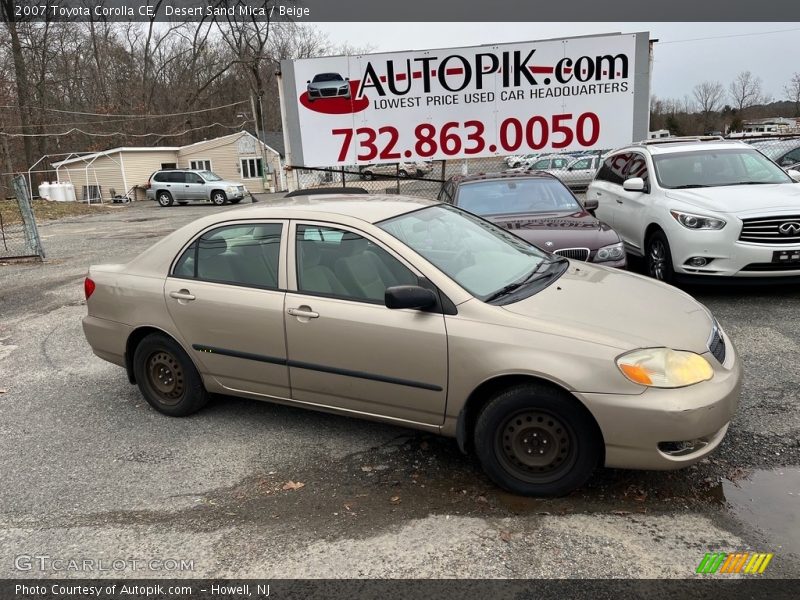 Desert Sand Mica / Beige 2007 Toyota Corolla CE
